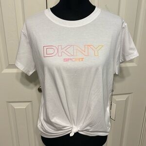 DKNY Sport Graphic Knot Tie Tee
